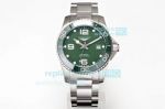 Swiss 2824 Longines HydroConquest Green Dial Stainless Steel Watch 41MM